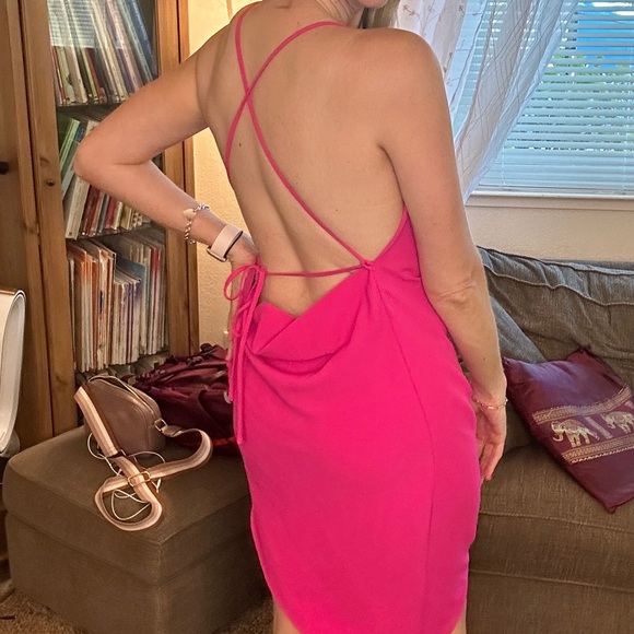 Revolve dress Amanda Uprichard Janet Dress - M hot pink - Picture 8 of 10